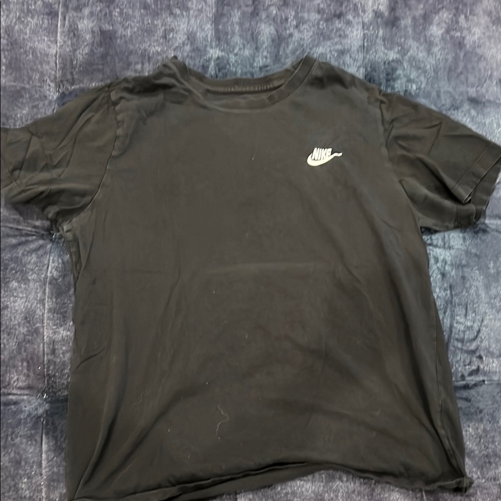 Nike Black Tee with White Logo